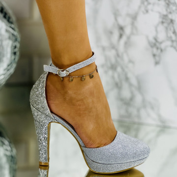 Pantofi Sereny Argintii
