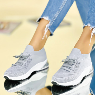 Pantofi Sport Dama Gri din Material Textil Brizesi