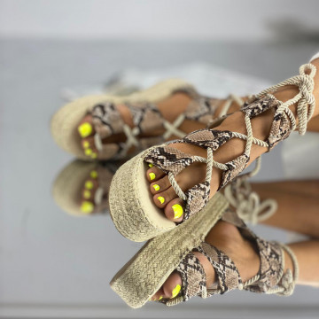 Sandale cu Platforma Meria Snake
