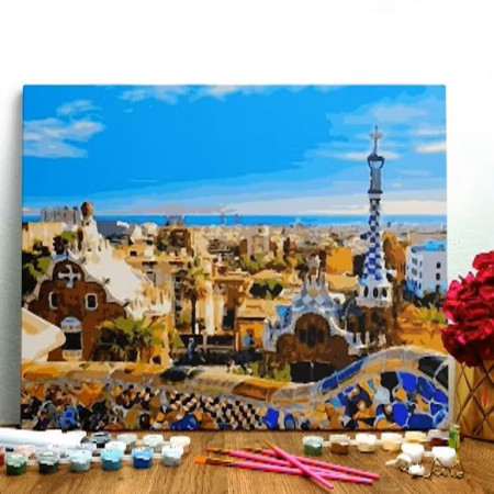 Pictura pe numere Barcelona Parc Guell