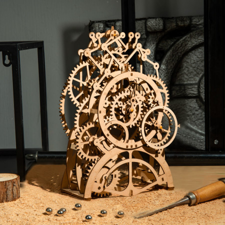 puzzle 3d din lemn ceas cu pendul 3