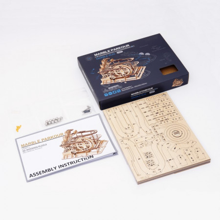 puzzle 3d din lemn marble parkour contiut