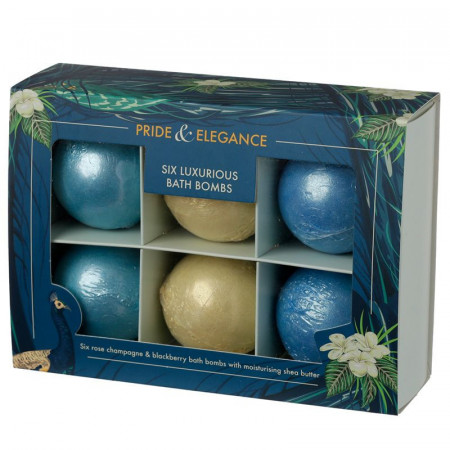 Set cadou 6 bile efervescente pentru baie Luxury in cutie cadou