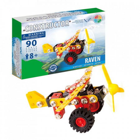 Set constructie Avion Raven, 90 piese in fata cutiei