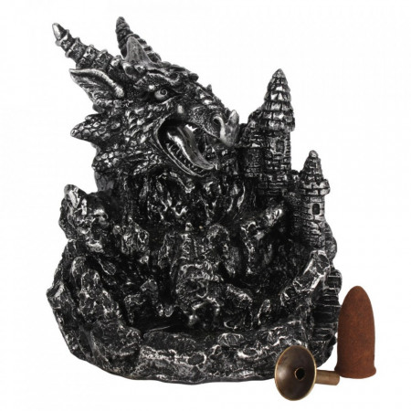vas aromaterapie cascada de fum dragon argintiu 3