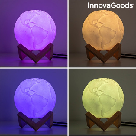 Lampa Glob Pamantesc 3D multicolora