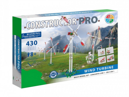 Set constructie Turbina eoliana 5 in 1 Pro, 430 piese in cutie