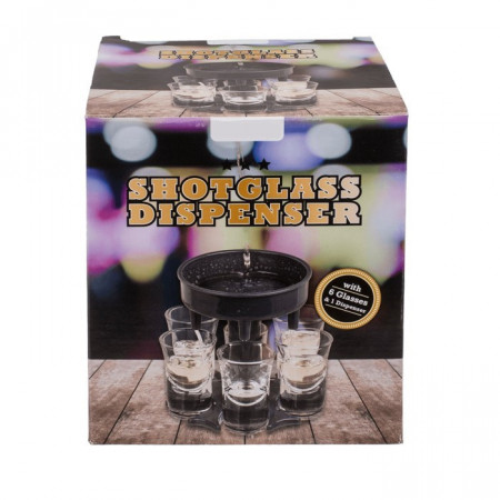 Dispenser pentru shoturi cu 6 pahare in cutie