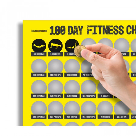 Poster razuibil 100 de zile de fitness