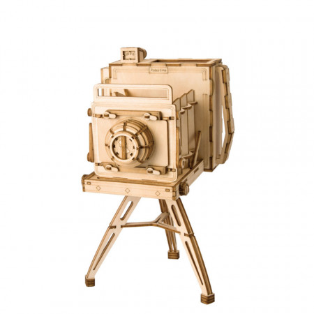 Puzzle 3D din lemn camera foto vintage