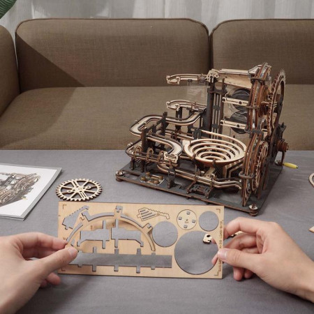 Puzzle 3D lemn Marble Night City piese