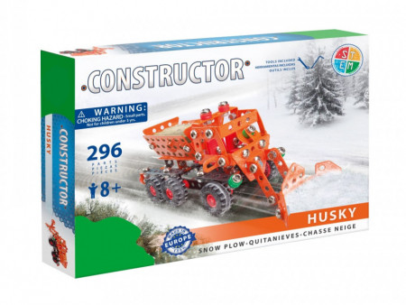 Set constructie Plug de zapada Husky, 296 piese in cutie