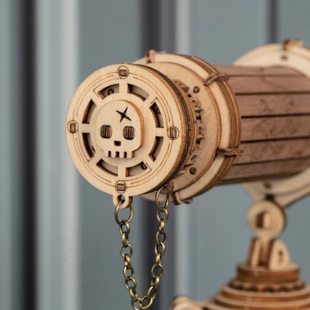 Puzzle 3D lemn Telescop detaliu