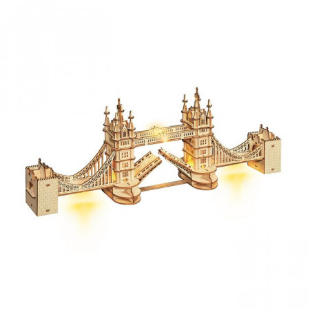Puzzle 3D lemn Tower Bridge cu lumini