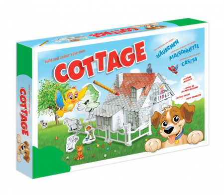 Set constructie si colorat Catelus la ferma