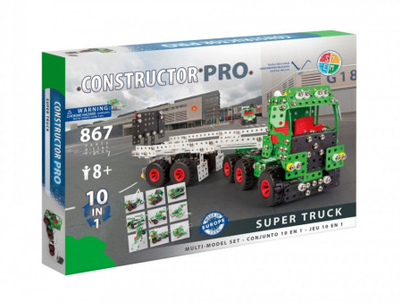 Set constructie Camion 10 in 1 Pro, 867 piese in cutie