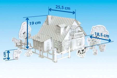 Set constructie si colorat Catelus la ferma dimensiuni