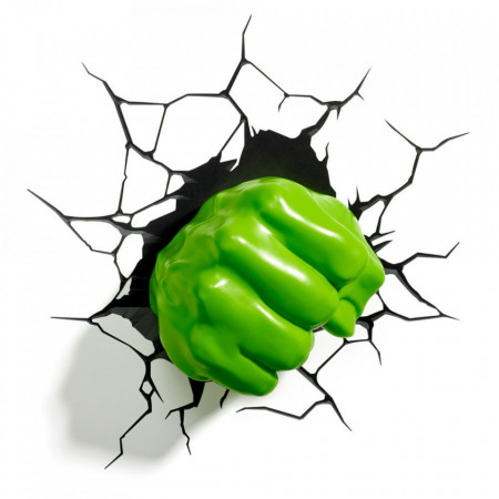Lampa 3D Hulk prin zid