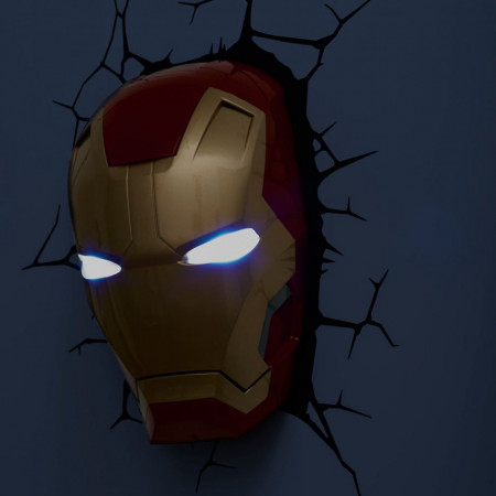 Lampa 3D Iron Man iluminata