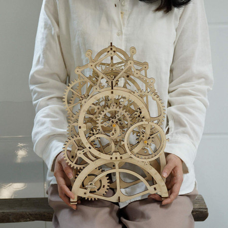 puzzle 3d din lemn ceas cu pendul 2