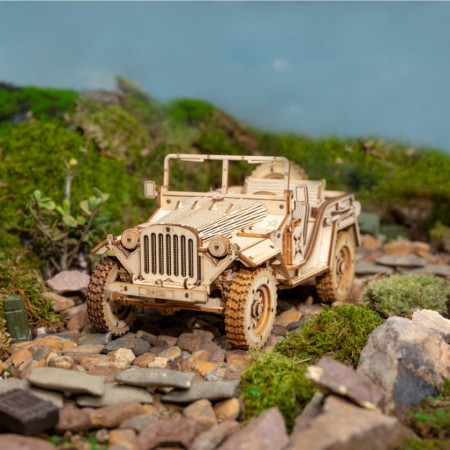 puzzle 3d din lemn masina militara 5