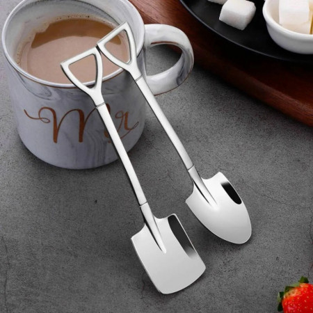 Set 2 lingurite Lopata si Cazma pentru cafea