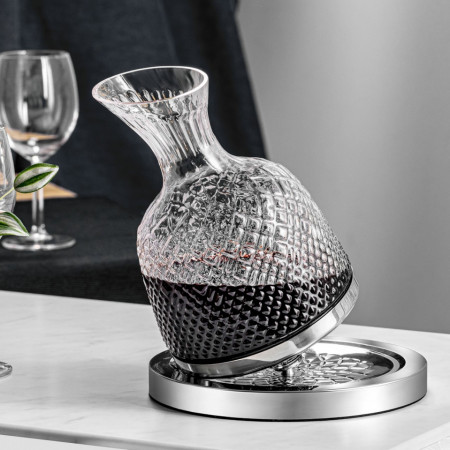 Decantor bauturi rotativ cu vin