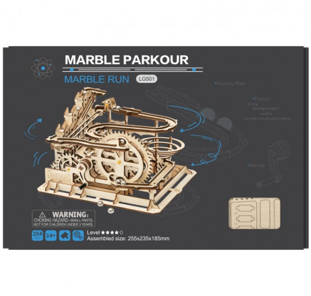 puzzle 3d din lemn marble parkour in cutie