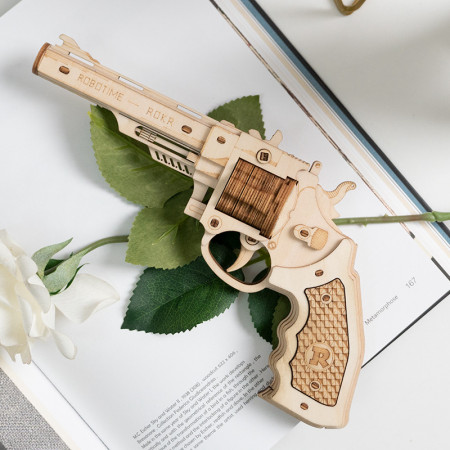 Puzzle 3D lemn Pistol 1