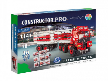 Set constructie Camion Premium 10 in 1 Pro, 1141 piese in cutie