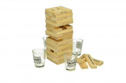 Joc de baut Jenga din lemn cu instructiuni