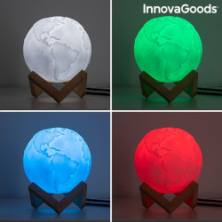 Lampa Glob Pamantesc 3D in culori alb verde rosu albastru