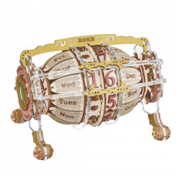 Puzzle 3D lemn Calendar si ceas de birou