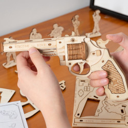 Puzzle 3D lemn Pistol 3
