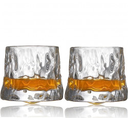 Set doua pahare whiskey On the Rocks cu bautura