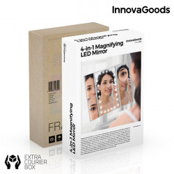 oglinda 4in1 alba cu led si efect de marire in cutie