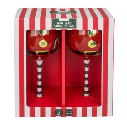 Set 2 pahare vin Craciun in cutie