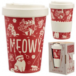 cana craciun rosie din bambus simon's cat in cutie