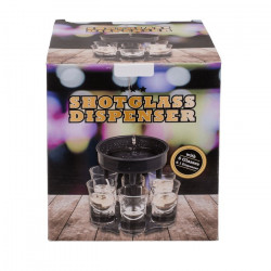 Dispenser pentru shoturi cu 6 pahare in cutie
