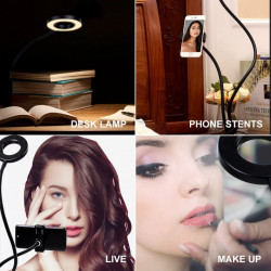 modalitati de folosire Kit Vlogging cu suport telefon si iluminare LED