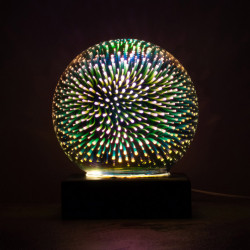 Lampa foc de artificii aprinsa
