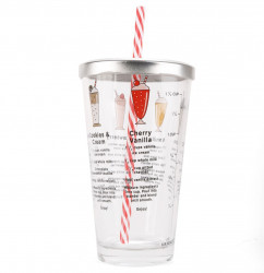 Pahar din sticla cu retete milkshake 1