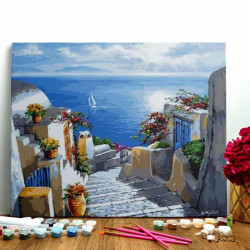 Pictura pe numere Santorini