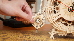puzzle 3d din lemn ceas bufnita cu pendul