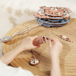Puzzle 3D lemn Ceas de perete cu pendul constructie