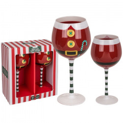 Set 2 pahare vin Craciun