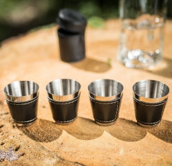 Set 4 pahare shot cu etui
