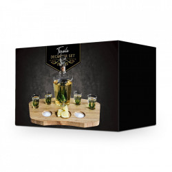 Set cadou decantor bauturi Tequila Deluxe cu 4 pahare in cutie