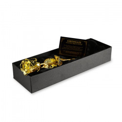 Trandafir placat cu aur de 24K in cutie cu certificat 