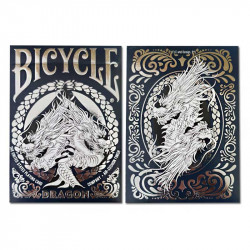 cutie carti de joc bicycle dragon albastru